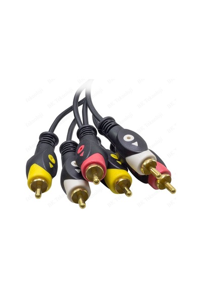 BK Teknoloji 3RCA Erkek 3 RCA Erkek Kompozit Ses Video AV Kablosu  3 M