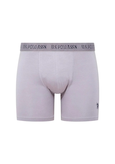 U.S. Polo Assn. U.s Polo Assn. 80517 Erkek Pamuklu 3'lü Boxer-siyah&antrasit&gri Siyah
