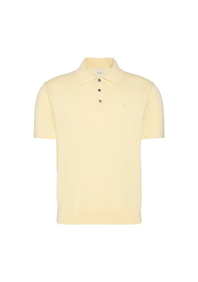 Calvin Klein Ss Supıma Cotton Pol, Zrk, S Sarı Erkek T-shirt