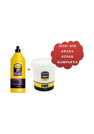 Farecla G3 Wax Cila 1 L ve Farecla Universal Kutu Pasta Mikrofiber Parlatma Bezi