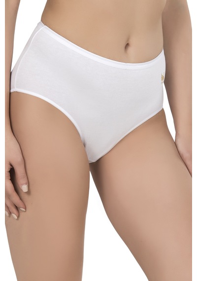 Özkan Underwear Özkan 23922 3'lü Paket Kadın Pamuklu Modal Esnek Yumuşak Yüksek Bel Bato Külot Beyaz