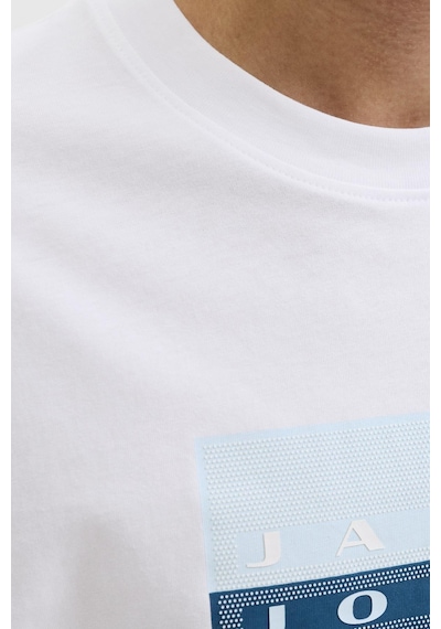 Jack & Jones Jcofusıon Dots Prınt Tee Ss Crew Sn Beyaz