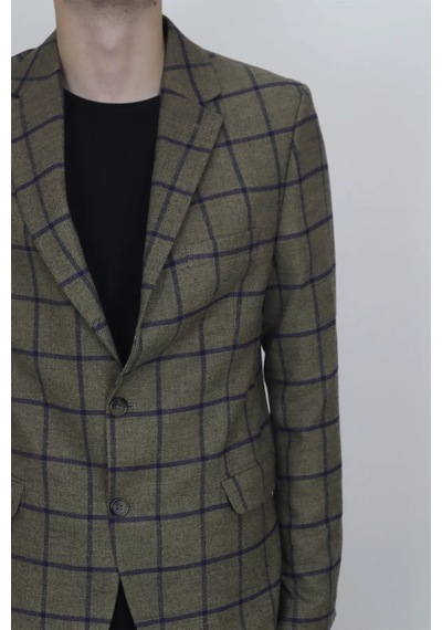 Moda Dmctekstil Erkek Haki Yeşil Ekose Kareli İtalyan Kesim Dar Kalıp Çift Düğme Kışlık Blazer Ceket Moda Dmctekstil Erkek Haki Yeşil Ekose Kareli İtalyan Kesim Dar Kalıp Çift Düğme Kışlık Blazer Ceket