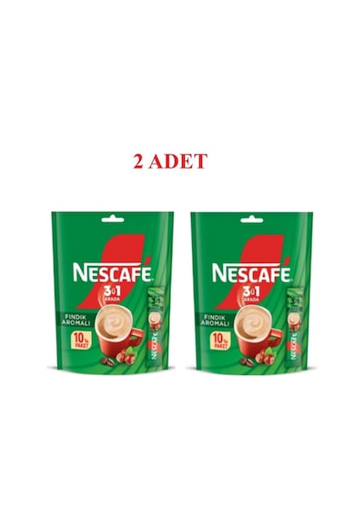 3ü 1 Arada Fındık Aromalı 10'lu Paket X 2 Adet Diğer