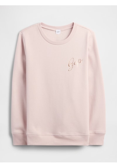 Gap V-logo Doorbuster Crew Kadın Pembe Sweatshırt 800444007