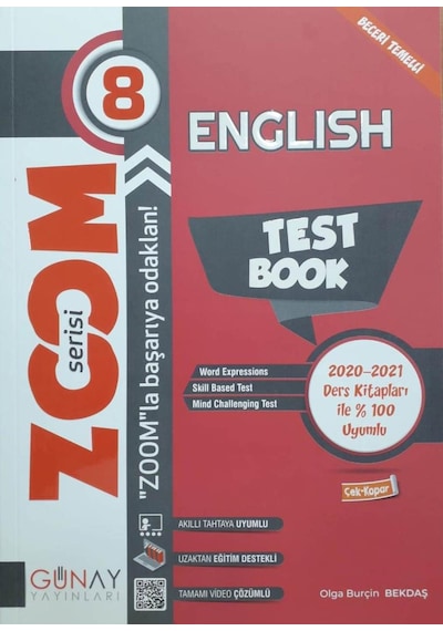 Günay 8. Sınıf Zoom İngilizce Soru Bankası