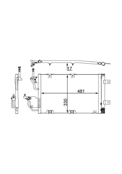 Opel Astra H Klima Radyatoru 1.3 Cdti 2005-2012 Mahle Ac400000s