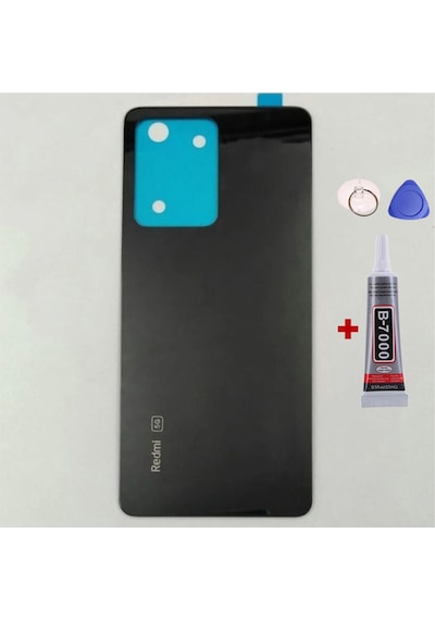 Xiaomi Redmi Note 12 Pro 5g Siyah Arka Kapak Batarya Kapağı Pil Kapağı Yapışkan Ve Sökme Aparatıyla Beraber Full Set Siyah