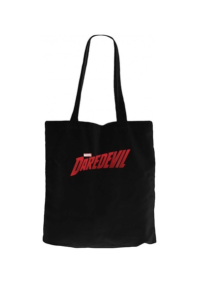DareDevil Logo Siyah Kanvas Bez Çanta Siyah