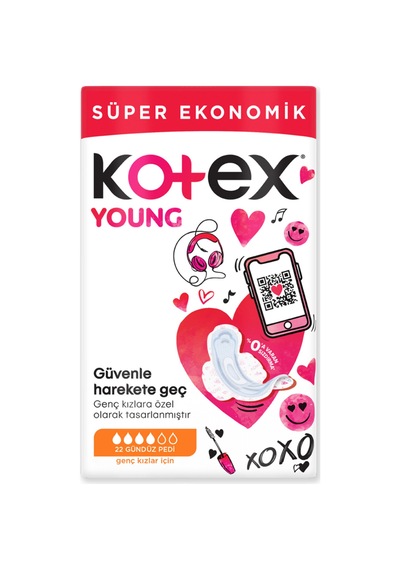 Kotex Young Ultra Süper Ekonomik Paket Gündüz 22'li 4'li Avantaj Paketi Mıchu