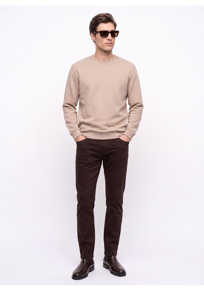 Mustang Bej Erkek Basic Nakışlı Sweatshirt M6wm-swt1590