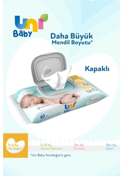 Yenidoğan Islak Mendil 40lı 14 Adet Diğer