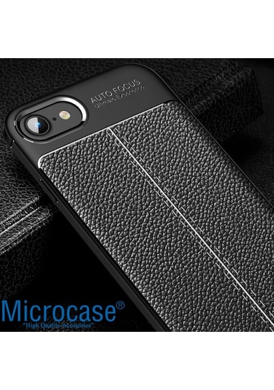 Apple Uyumlu iPhone Se 2020 Leather Tpu Silikon Kilif - Siyah + Cam (Seç) 435853421