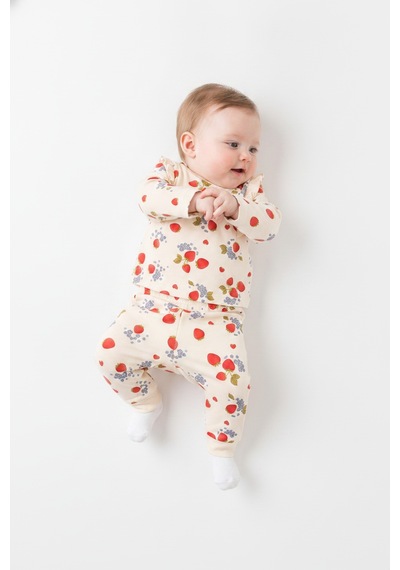 Tiffany Baby & Kids Strawberry Garden Organik Tasarımlı 2li Takım Ekru