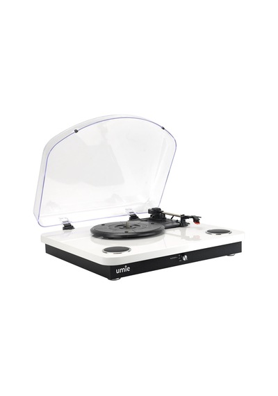 Umie Bemol Beyaz Piano Kaplama 10w Bt İn, Bt Out, Rca, Usb Özellikli Nostaljik Pikap