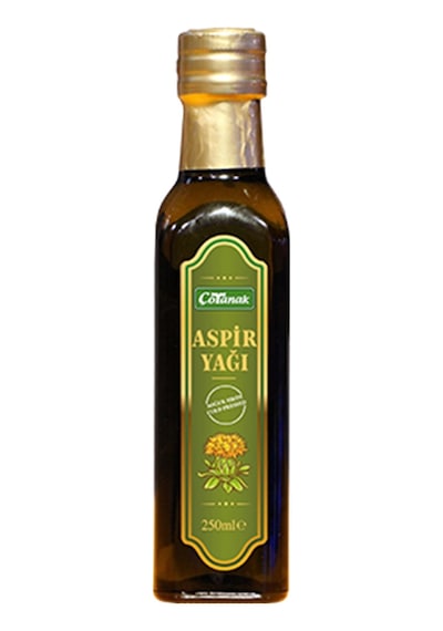 Çotanak Soğuk Sıkım Aspir Yağı Cam Şişe 250 ML