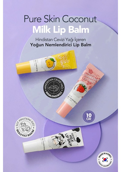 Esfolio Hindistan Cevizi ve Süt Proteini İçeren Onarıcı Dudak Balmı ESFOLIO Coconut Milk Lip Balm