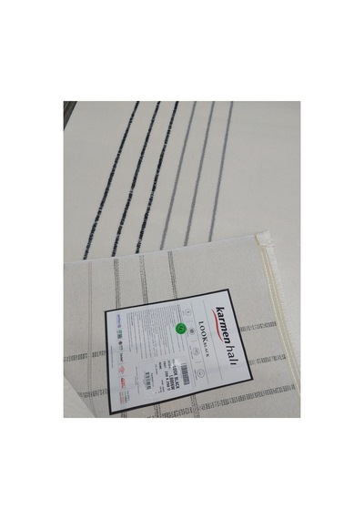 Black Serisi 200x290 6m2 Akrilik Dokuma Halı Siyah Krem