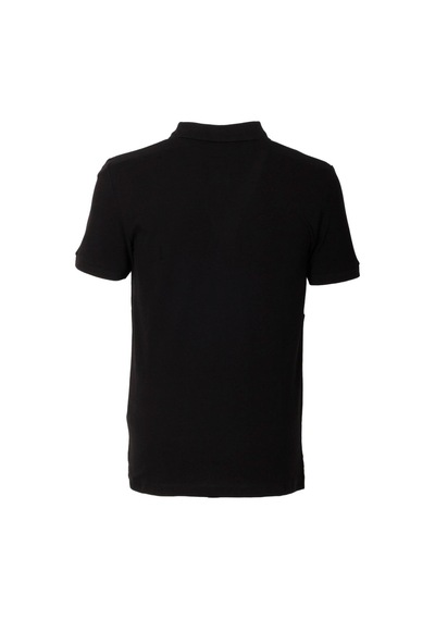 Erkek Polo Yaka Tişört Siyah Slim Fit Ribanalı Kol Garnili T-shirt Ncs Jeans 1165-siyah Siyah