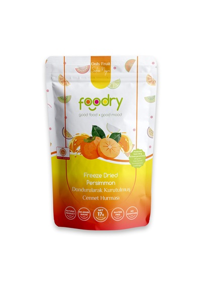 Dondurularak Kurutulmuş Cennet Hurması - Freeze Dry Cennet Hurması 17g Katkısız Çıtır Meyve Atıştırmalığı 17 G