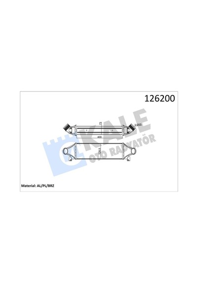 Kale-radyator Turbo Radyatörü Intercooler Ford Transit 01 2.4 Tdci Kale 020cac030 Yc15 9l440 Ba
