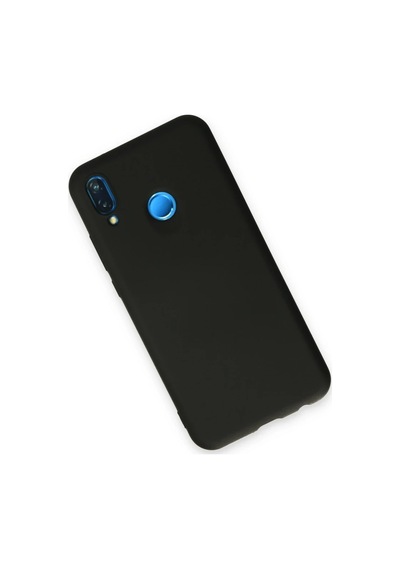 Huawei P20 Lite Kılıf Nano İçi Kadife Silikon - Siyah Standart