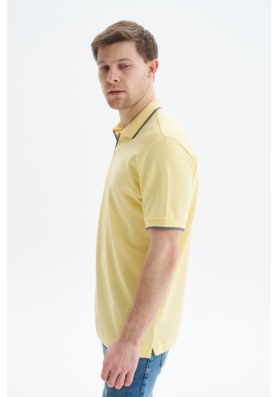 AR-MA Arma Erkek Regular Fit Basic % 100 Pamuk Pike Polo Yaka Tişört Y29374353802 Sarı