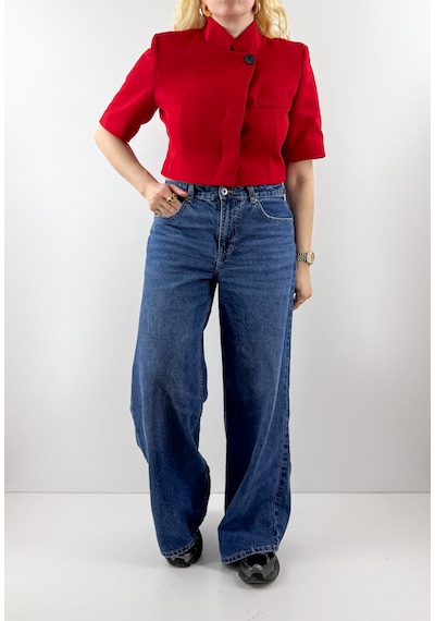 Modaonna Kırmızı Crop Blazer Ceket