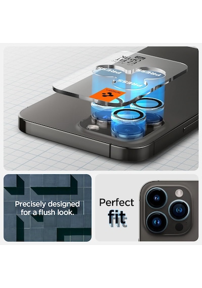 İphone 17 Pro/pro Max / 16 Pro/16 Pro Max / 15 Pro/15 Pro Max İle Uyumlu Kamera Lens Koruyucu Cam Kolay Kurulum Glas.tr Ez Fit Optik Pro 2 Adet Crystal Clear - Agl06914