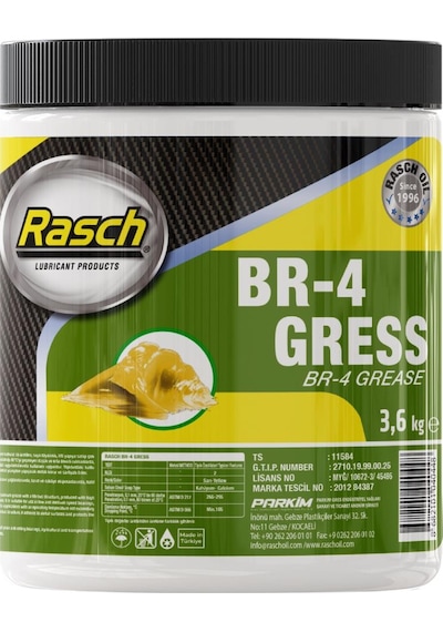 Rasch Br-4 Kalsiyumlu Katı Gres Yağı Sarı 3.6 KG