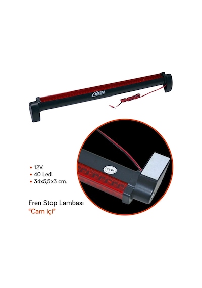 Kgn Fren Stop Lambası Cam İçi 12v 40 Led 0801002
