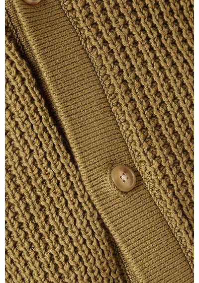 Selected Homme Pamuklu Rahat Kesim Hırka, Minimalist Ve Modern Erkek Stili Yeşil