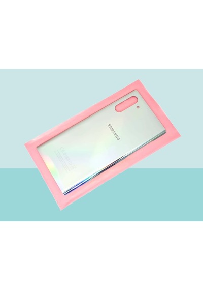 Tkgz  Samsung Uyumlu Galaxy Note 10 Arka Kapak Batarya Kapağı - Gri Çok Renkli