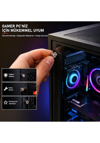 Gamer Bilgisayar Kasa Vidası - 4 Adet