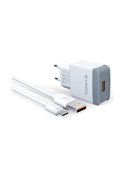 Syrox Q32 Type-C Girişli 3.0 Amper 18 W Hızlı Şarj Aleti