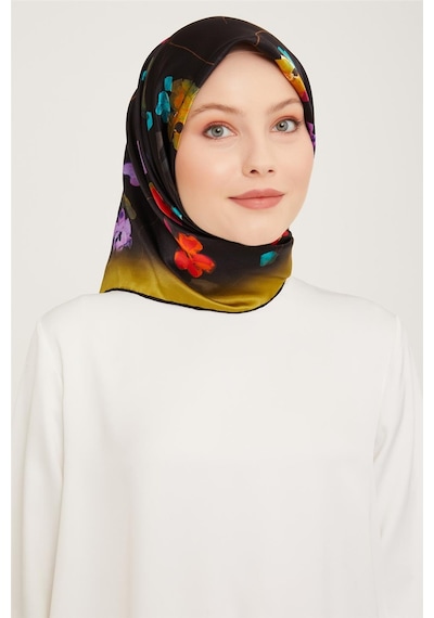 Armine Twill İpek Eşarp 23ka9048 01 - Turuncu