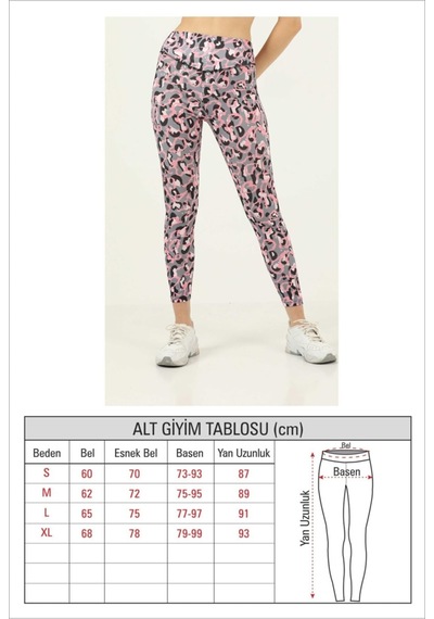 Missmaral Moda Kadın Günlük Spor Tayt Gri Pembe - 134337617 Gri Pembe