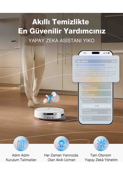 Ecovacs Deebot T90 Omni Robot Süpürge Ve Paspas Gri