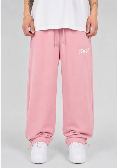Zaee Signature Nakışlı Ayarlanabilir Paça Baggy Eşofman Altı Pembe