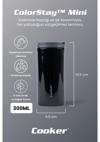 Cooker Colorstay Mini 300 Ml Paslanmaz Çelik Bardak Termos Ckr2101 87812687