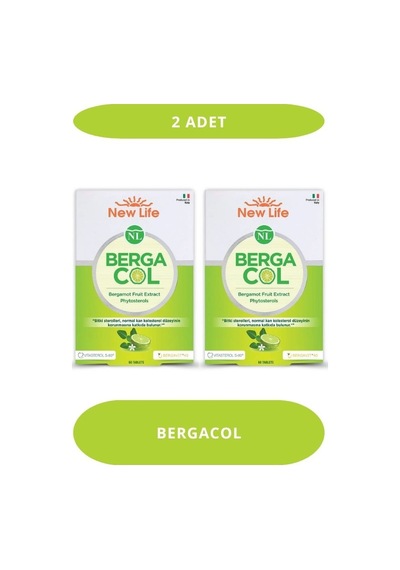 New Life Bergacol 60 Tablet Bergamot Meyve Ekstresi + Bitki Sterolleri 2 Adet 2'li