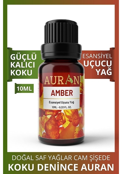 AURAN Amber Saf Esansiyel Uçucu Yağ Buhurdanlık Yağı 10 ML
