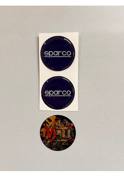Sparco Damla Sticker Etiket Kabartmalı 3d Silikon Direk Arması Sparco Epoksi 2adet 3,5x3,5cm Lacivert