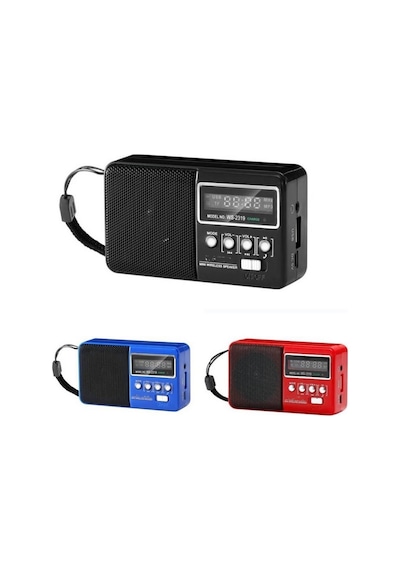 Ws-2319 Mini Bluetooth Hoparlör Fm Radyolu Hafıza Kartı Ve Usb Girişli Şarjlı Taşınabilir 3w Hoparlör Mp3 Çalar