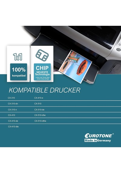 Tr 4 X Eurotone Xxl Toner Lexmark Cx 310 410 510 Dhe De Dthe Dte E Dn N İçin 80 C2sk0 802s