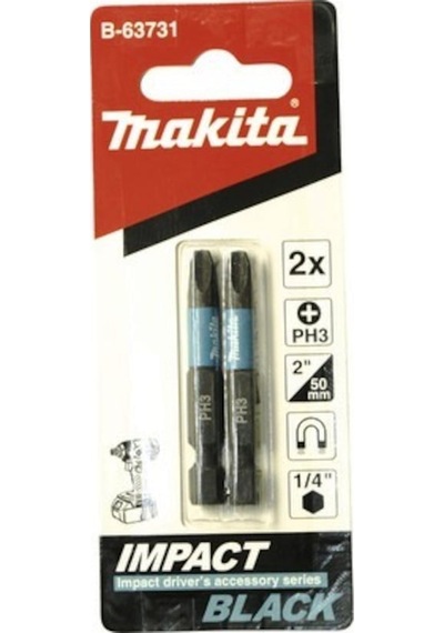 Makita B-63731 Siyah İmpact Bits Uç Ph3 50 Mm 2 Adet