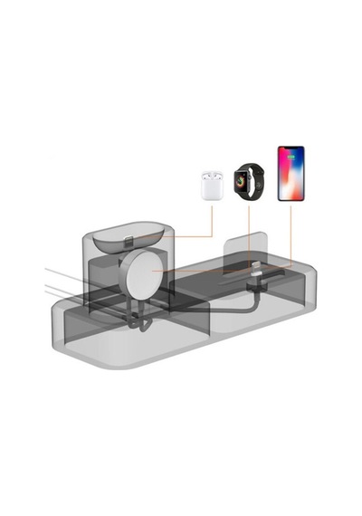 3In1 Apple Uyumlu iPhone+Iwatch+Ipods Silikon Şarj Standı Telefon Tutucu (502868842)
