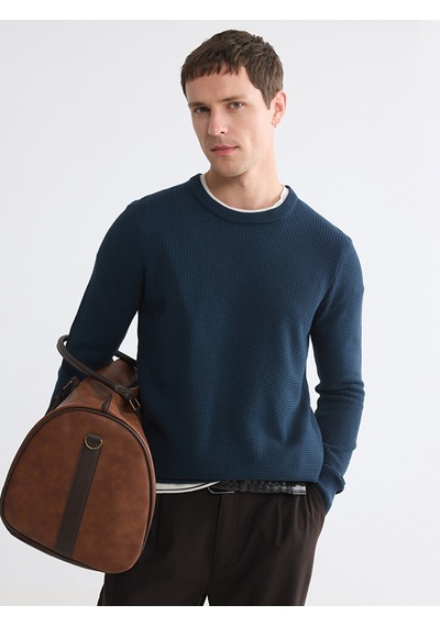 Lcw Vision Petrol Bisiklet Yaka Regular Fit Erkek Triko Kazak