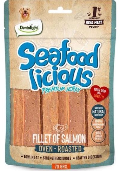 Dentalight Seafood Fillet Somon Balıklı Köpek Ödül Maması 70 Gr