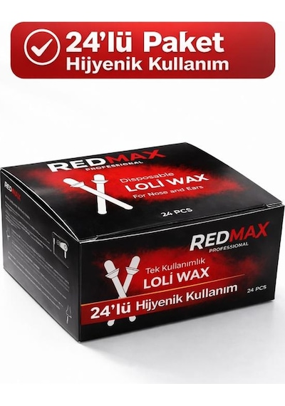 Redmax Tek Kullanımlık Burun Ve Kulak İçin Ağda Çubuğu 24'lü Paket Loli Wax
